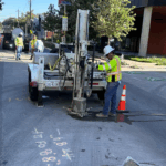 Texas concrete and asphalt coring truck providing service in Texass