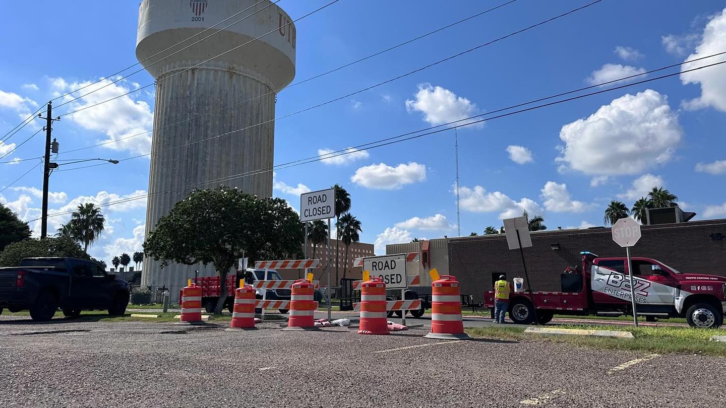 traffic control in brownsville for 2025 water tower demolition