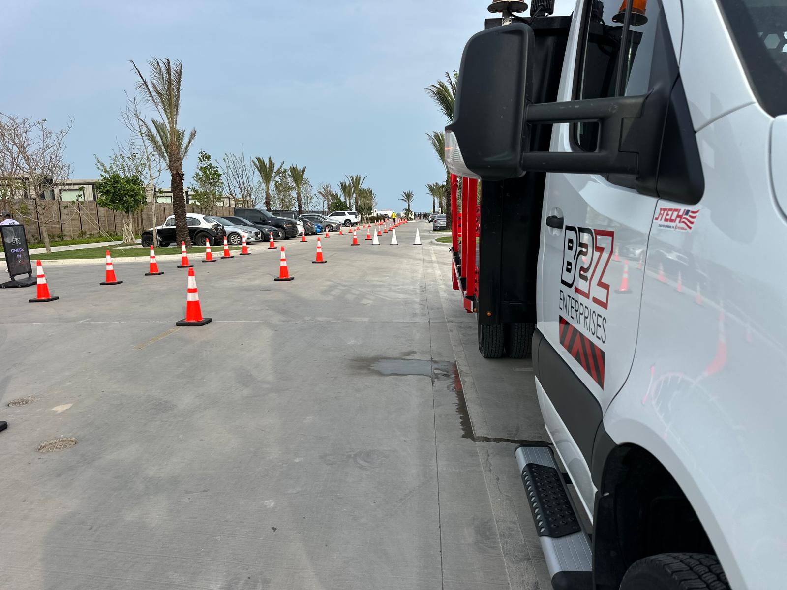 Temporary Traffic Control Crews On site Protecting SpaceX Employees -  Starbase Texas
